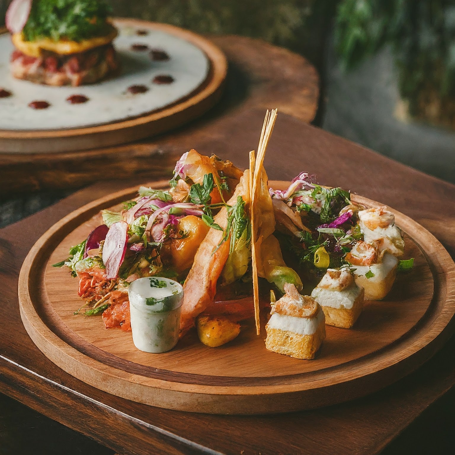 Beautifully arranged catering setup